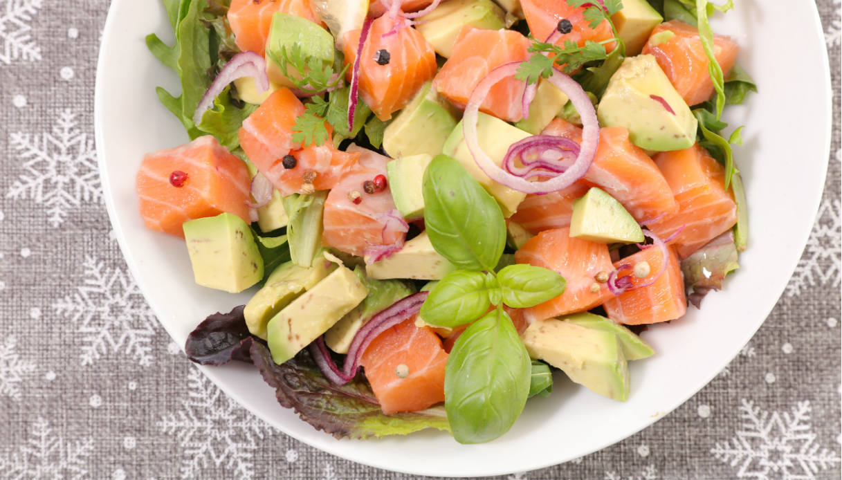 Insalata salmone e avocado