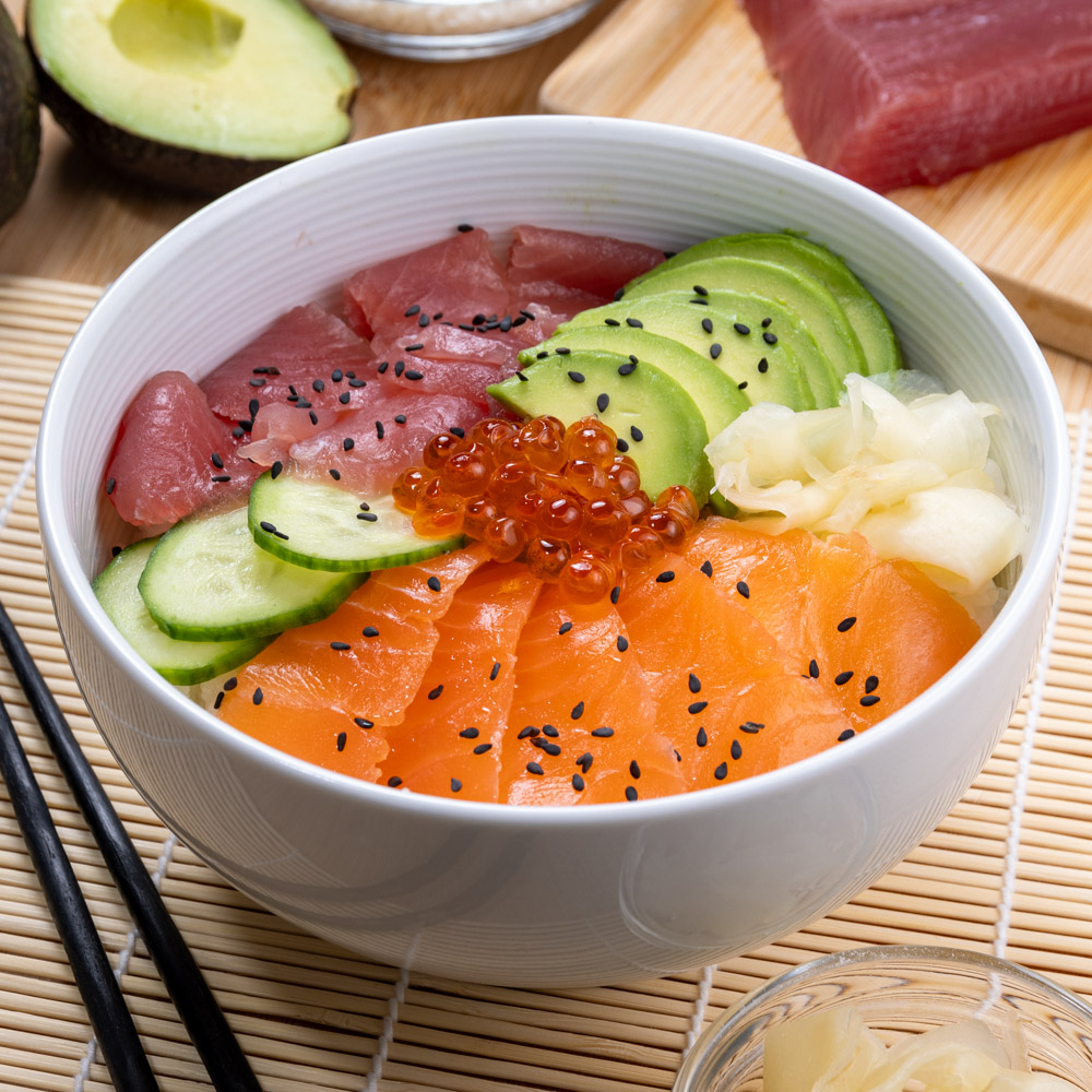 Chirashi tonno e salmone